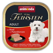 Animonda (Анімонда) Vom Feinsten Adult with Beef Turkey hearts – Консервований корм з яловичиною та індичкою для собак (паштет)