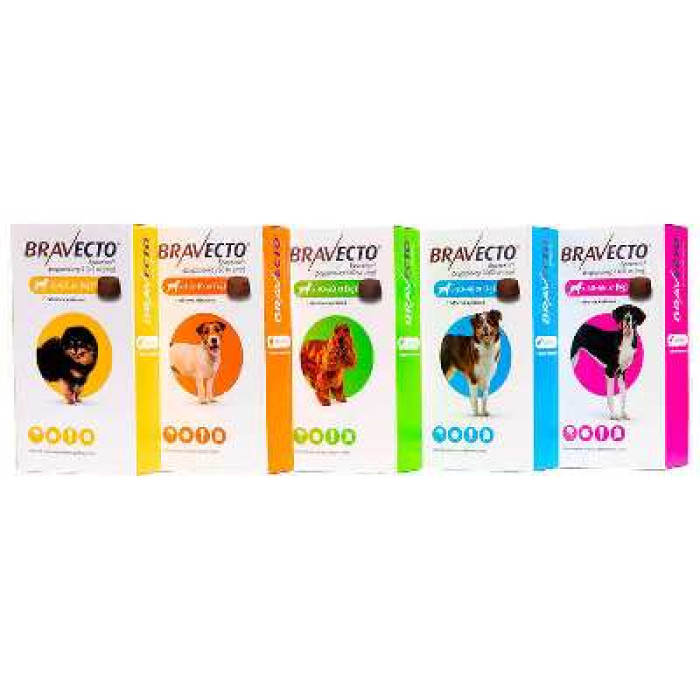 Bravecto (Бравекто) by MSD Animal Health - Протипаразитарні жувальні таблетки від бліх і кліщів для собак (1 таблетка)