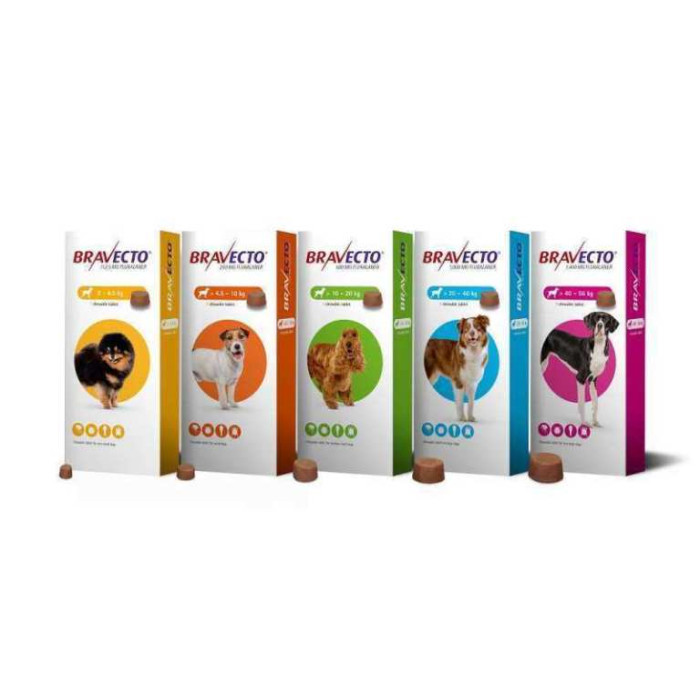 Bravecto (Бравекто) by MSD Animal Health - Протипаразитарні жувальні таблетки від бліх і кліщів для собак (1 таблетка)