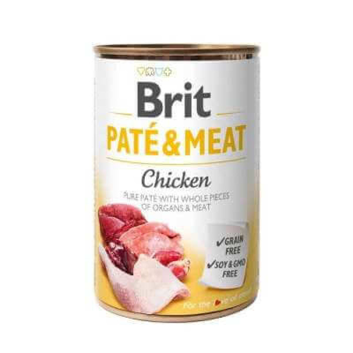 Brit (Брит) PATE and MEAT Chicken - Консервированный корм с курицей для собак