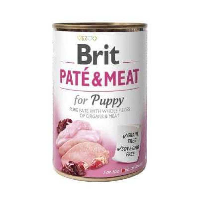 Brit (Бріт) PATE & MEAT for Puppy - Консервований корм з куркою та індичкою для цуценят