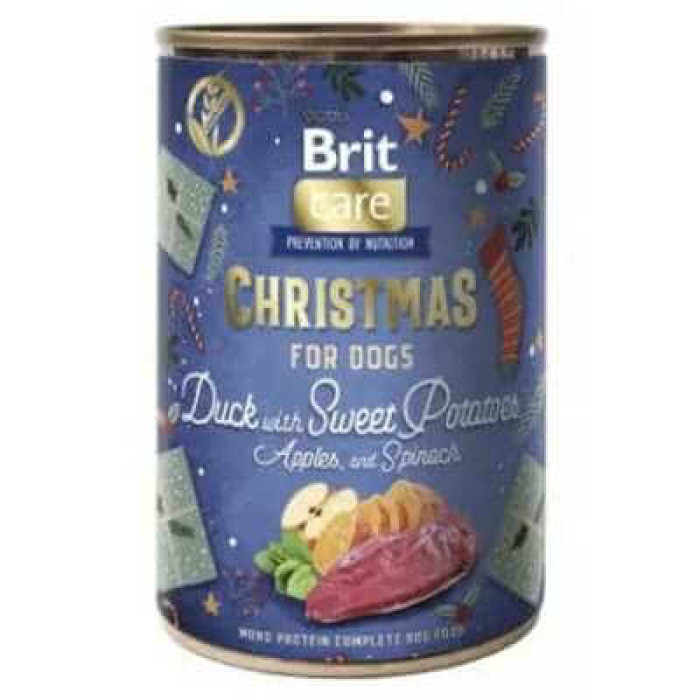 Brit Care Mono Protein Christmas Duck - Консервированный корм с уткой рождественский ужин для собак