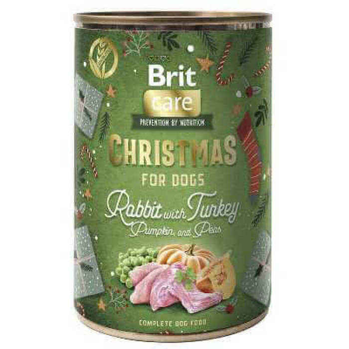 Brit Care Mono Protein Christmas Rabbit - Canned food with rabbit Christmas dinner for dogs