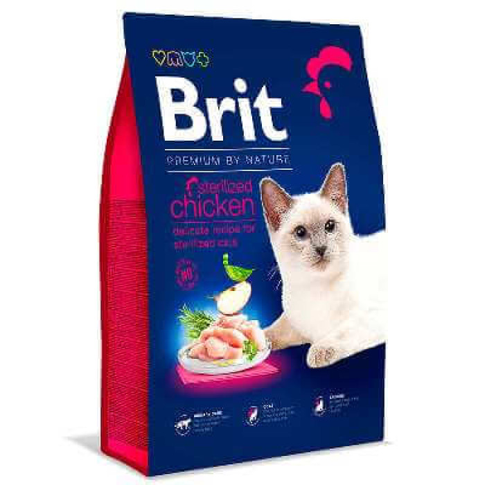 Brit Premium by Nature Cat Sterilized Chicken - Сухий корм з куркою для дорослих стерилізованих котів