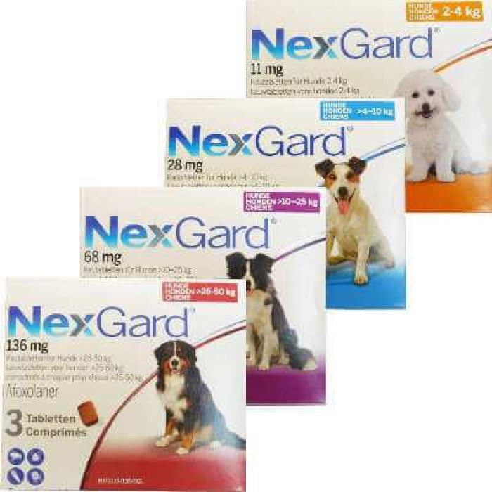 NexGard (Нексгард) — жувальні таблетки для собак від бліх і кліщів (афоксоланер), 1 таблетка