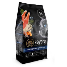 Savory Adult Cat Gourmand Fresh Salmon and White Fish для взрослых кошек со свежим лососем и белой рыбой