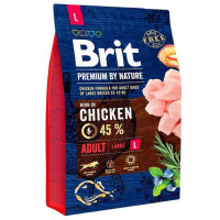 Корм Brit Premium by Nature Adult Large Chicken сухий для дорослих собак великих порід з куркою 3 кг