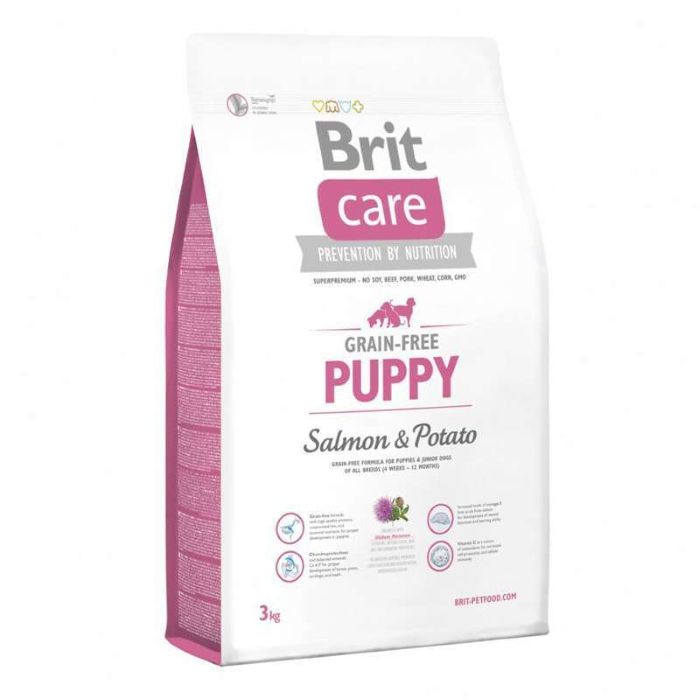 Brit Care Grain-free Puppy Salmon  Potato - сухой корм с лососем и картофелем для щенков всех пород