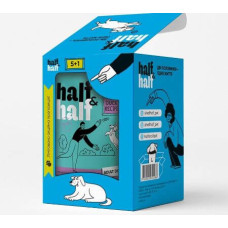 Набір вологих кормів Half and Half "5+1" для дорослих собак, шматочки з качкою в соусі, паучі, 6 шт*100 г