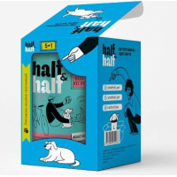 Набор влажных кормов Half and Half "5+1" для взрослых собак, кусочки с говядиной в соусе, паучи, 6 шт*100 г