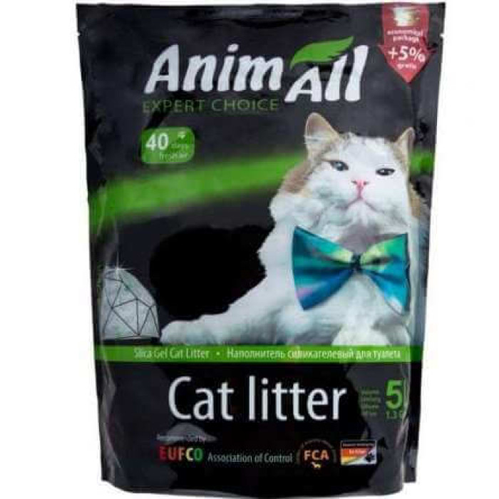 AnimAll Cat Litter Green Emerald — силікагелевий наповнювач для котячого туалету