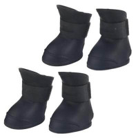 OK Silicone Gift Silicone Boots for Dogs, Black, Size M (4 pcs/pack)