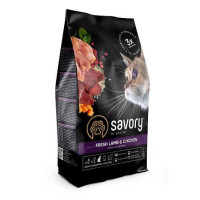 Корм сухий Savory Adult Cat Steril Fresh Lamb and Chicken для стерилізованих котів з ягнятиною та куркою